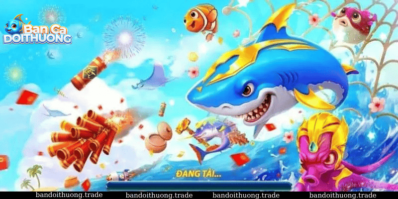 Giao diện game bắn cá online với các loại cá và vũ khí đa dạng.